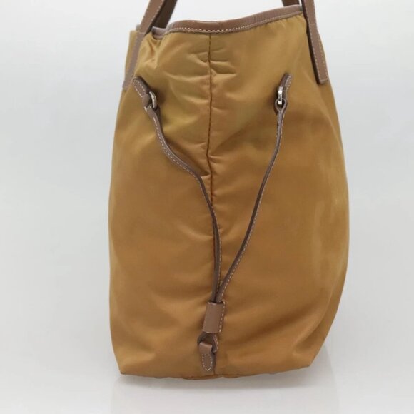 PRADA Tote Bag Nylon Brown Silver Auth 139072 - Picture 4 of 16